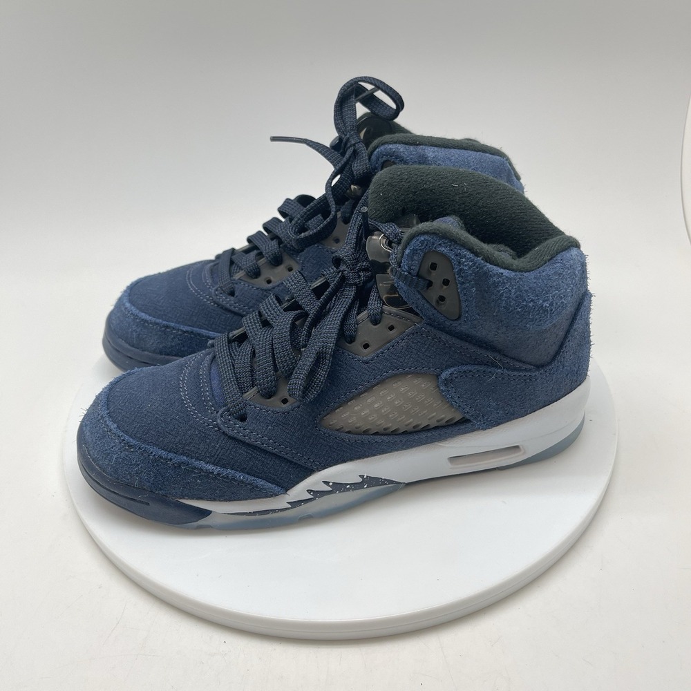 Nike Sneakers Youth 4.5 Y Air Jordan 5 Retro SE GS Georgetown Navy FN5452-400 - Picture 3 of 10